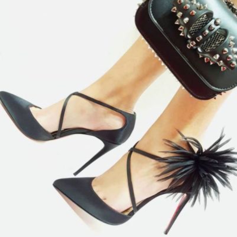 Christian Louboutin Gela Davis 100 Satin Shoes